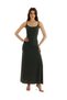 Women's Green Strappy Long Dress El.5102-26 - 2