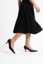 Galden Women's Heeled Shoes Pointed Toe Patent Leather Thin Heel Classic Stiletto Stylish Daily Model 2035 5 cm - 5