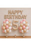 -5- Age Happy Birthday Set Foil Balloon Set Pink Beige White Balloon