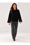 Women's Bearded Hooded Knitwear Sweater Oversize Crew Neck Wide Sleeve Winter Wear - 8