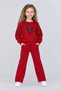 Winter Girl's Three-Piece Set - Stylish and Comfortable Set with Embroidered Bow and Polka Dots