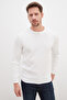 Waffle Textured Crew Neck Regular Fit Knitwear Sweater - 2