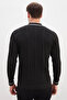 Half-Zip Striped Polo Collar Knit Sweater - 8