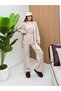Women's Cardigan Three-Piece Knitwear Wide-Leg Pants Set