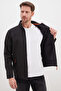 Zippered Stand Collar Softshell Jacket - 4