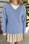V-Neck Knitted Soft Sweater - 5