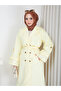 Women's Long Draped Belted Oversized Trench Coat - 7