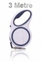 3 Meters 12 kg Automatic Retractable Dog Leash - Ribbon Leash with Safety Lock Navy Blue