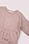 100% Cotton Girls' Oversized Tracksuit Set - 2-Piece Set with Bow Embroidered Sweatshirt and Sweatpants - 3