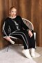 Plus Size Lettering Detailed Ribbed Suit - 6