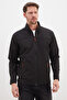 Zippered Stand Collar Softshell Jacket - 5