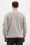 Perfect Printed Striped Pique Fabric Sweatshirt - 6