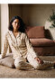 Intimates Viscose Teddy Bear Print Button-Down Shirt and Pyjama Set