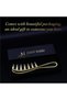 Pro Styling Brush & Wide Tooth Comb Set – Daily Hair Tool for Men & Women – Ideal for Barbers & Home Use – Anti-Static, Durable, Lightweight Design (Gold Black) - 8