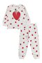 Strawberry Patterned Pajama Set for 2-5 Years - Ecru - 4