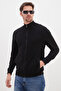 Ribbed Collar Zippered Regular Fit Jacket - 7