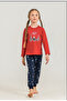 Girl's Long Sleeve Pajama Set (with Socks as a Gift) - 2