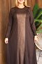 Plus Size Dress with Lace and Stone Detailing - 7