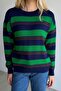 Striped Crew Neck Soft Textured Knit Sweater - 6