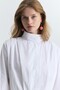 High Collar Pleated Shirt - 5