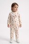 Baby Girl Prety Girl Tracksuit Set Beige