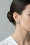 Zircon Stone Detailed Gray Color Hoop Earrings Women's Stylish and Modern Bijouterie Earrings - 2