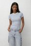 Women's Striped Slim Fit T-Shirt Marine– Crew Neck, Short Sleeve - 4