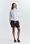 High Collar Pleated Shirt - 2