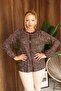 Plus Size Gilded Blouse with Button Detail - 7