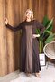 Plus Size Dress with Lace and Stone Detailing - 5