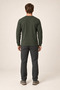 Bron Men's New Season Oversize Buttoned Sweatshirt Khaki - 4