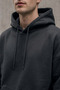 Men's Winter 3-Strand Fleece Hooded Oversize Sweatshirt with Kangaroo Pocket - Black - 8