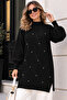 Stone Detailed Knitwear Sweater K6035 Black - 3