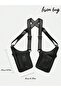 Chest and Shoulder Bag with Adjustable Strap, Multiple Pockets, Double-Sided Faux Leather - 3