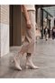 Siesta Beige Suede Luxury Silver Stone Detailed Orthopedic Sole Short Heeled Boots - 3