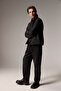 Arvid men's zippered canvas black jacket - 4