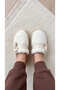 Women's Mink Leather Bow Detailed Plush House Slippers 3 cm Byndtmtf01 - 2