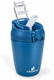 Dual-Use Thermos Water Bottle with Straw 350 ml Double Layer Stainless Steel Water Bottle with Leak-Proof Locking Lid - 2