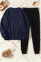 Unisex Infinite Love Printed Crew Neck Sweatshirt - 2-Piece Tracksuit Set - 2