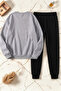 Unisex Infinite Love Printed Crew Neck Sweatshirt - 2-Piece Tracksuit Set - 2