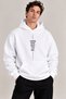 Fear Ends Detail Printed Men's Hooded Sweatshirt Hoodie