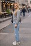 Women's Winter 3-Strand Fleece Inside Crew Neck Sweatshirt with Soft Texture and Comfortable Cut - Light Smoked - 3