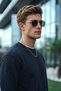 Men's Black Winter 3-Strand Fleece Inside Crew Neck Comfortable Fit Sweatshirt - 7