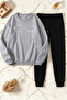 Unisex Infinite Love Printed Crew Neck Sweatshirt - 2-Piece Tracksuit Set