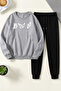 Unisex Bloom Daisies Crew Neck Sweatshirt - 2-Piece Tracksuit Set