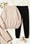 Unisex Tiny Hearts Printed Crew Neck Sweatshirt - 2-Piece Tracksuit Set - 2
