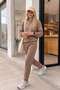 Women's 3-Thread Zero-Neck Thermal Cotton Puff Soft Tracksuit Set - Original Style - 4