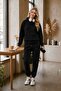 Women's 3-Thread Cut-Pocket Hooded Cotton Puff Soft Tracksuit Set - Original Quality - 4
