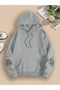Unisex Sleeve Printed Hooded Kangaroo Pocket Comfortable Fit Regular Cut Sweatshirt - 2