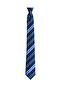 Blue Striped Navy Silk Tie – 7.5 cm Wide - 6
